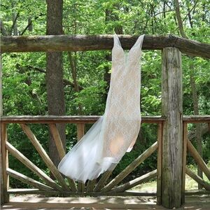 Elegant White Lace Gown